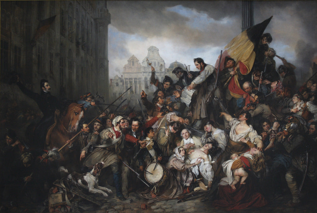 Episode of the September Days of 1830, vintage artwork by Baron Egide Charles Gustave Wappers, A3 (16x12") Poster Print