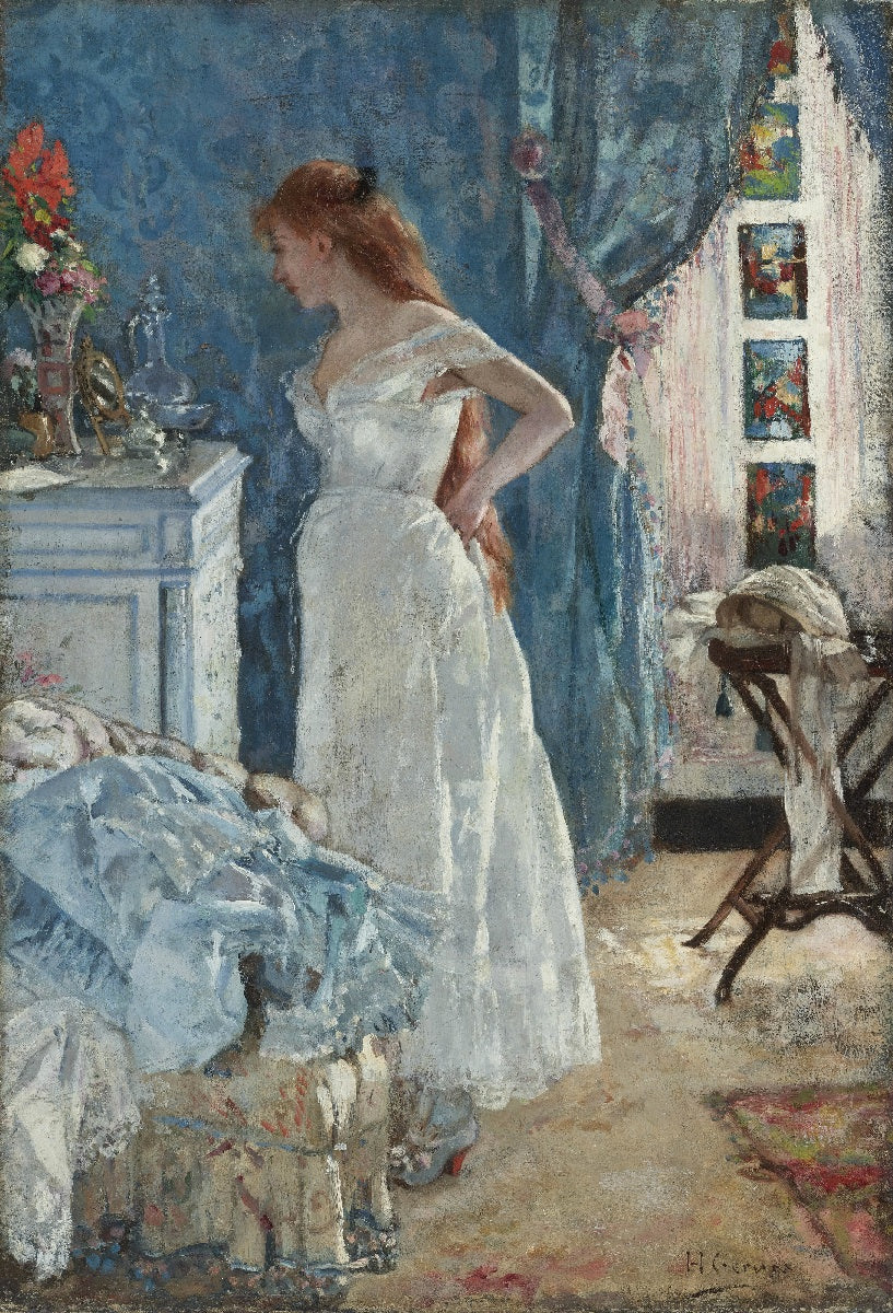 La toilette, vintage artwork by Henri Gervex, 12x8" (A4) Poster