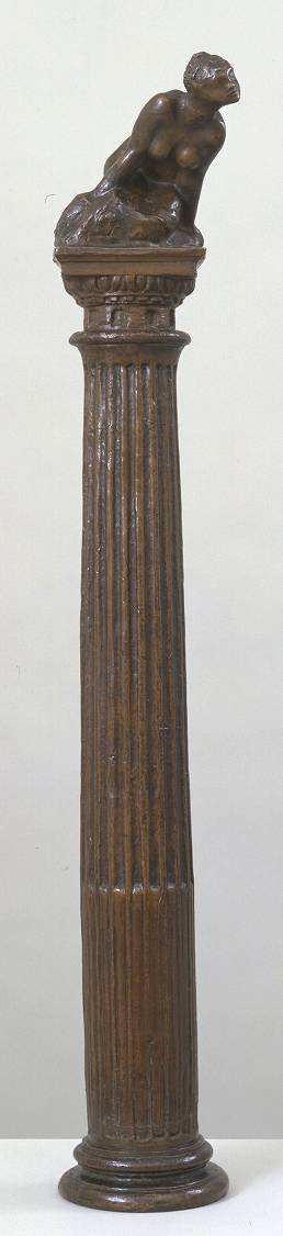 Femme sur une colonne (Woman on a Column), vintage artwork by Auguste Rodin, 12x8" (A4) Poster