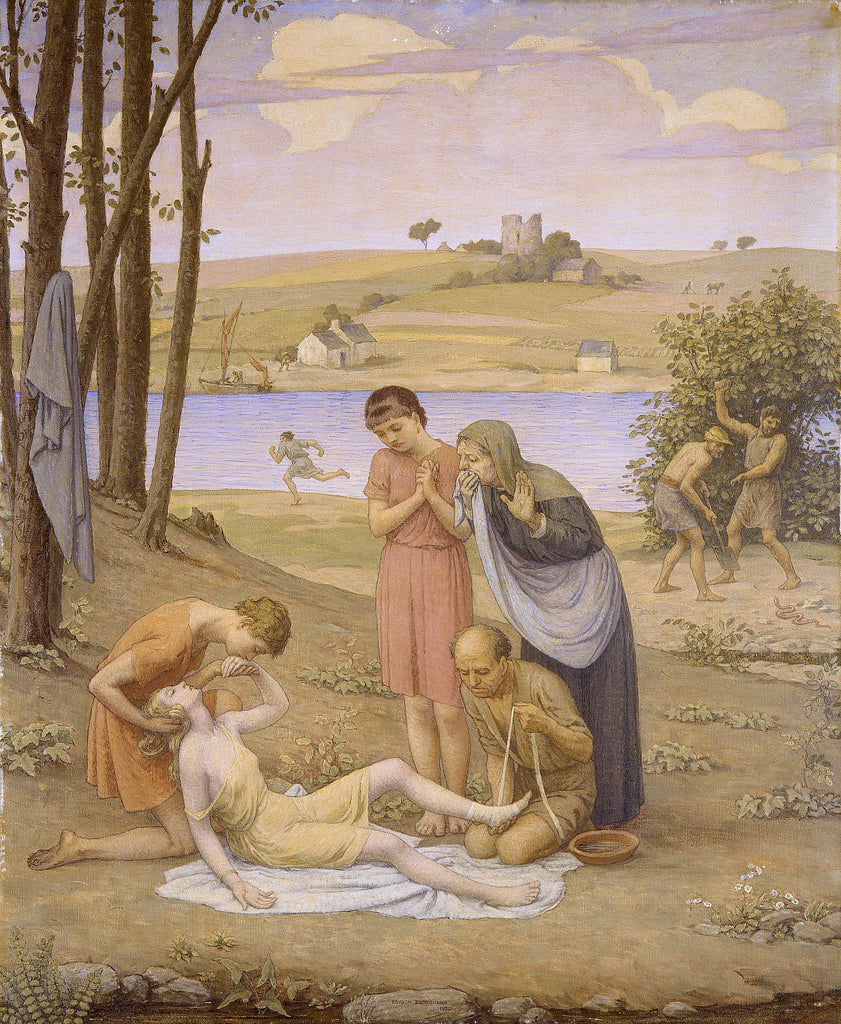 Eurydice Bitten by the Snake by Bryson Burroughs,A3(16x12")Poster