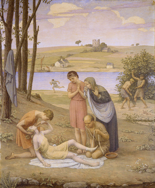 Eurydice Bitten by the Snake by Bryson Burroughs,A3(16x12")Poster