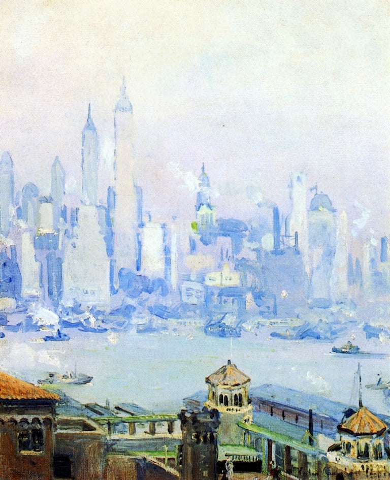 an View: One of a Pair of Paintings by Colin Campbell Cooper,A3(16x12")Poster