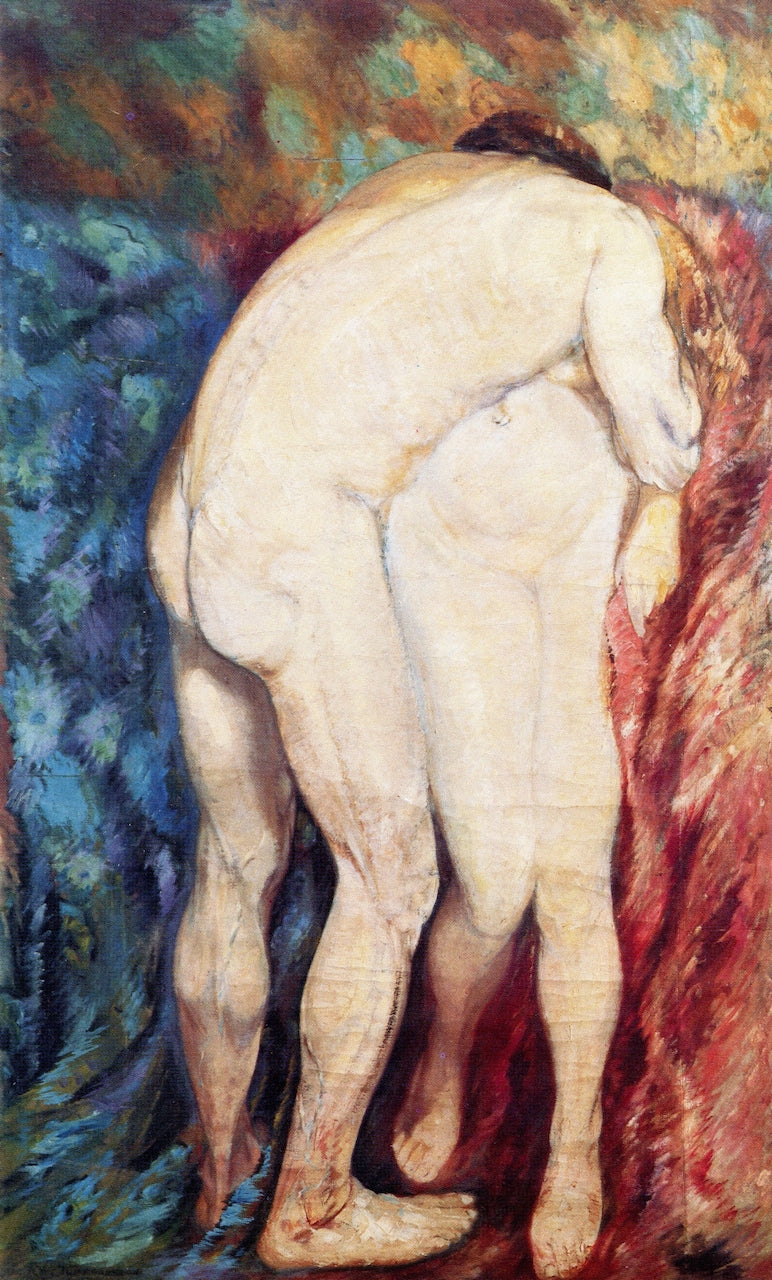 Man and Pregnant Woman, vintage artwork by Aksel Waldemar Johannessen, 12x8" (A4) Poster
