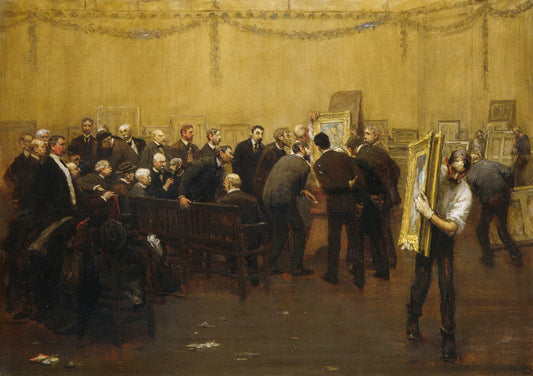 The National Academy Jury of 1907, vintage artwork by Francis Luis Mora, 12x8" (A4) Poster