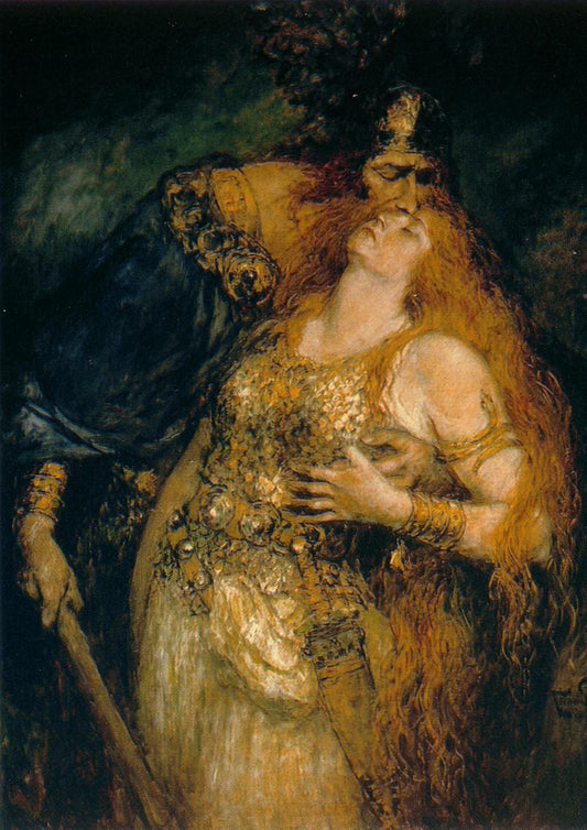 Odin's Leave, vintage artwork by Ferdinand Leeke, 12x8" (A4) Poster