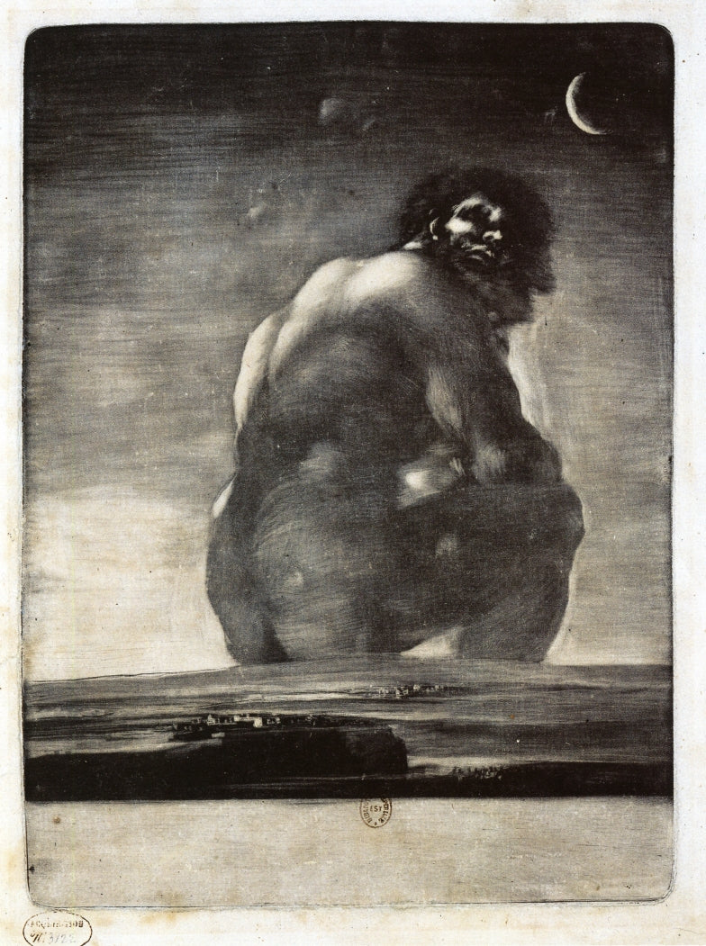 Colossus, vintage artwork by Francisco de Goya y Lucientes, 12x8" (A4) Poster
