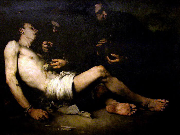Saint Sebastien martyr, vintage artwork by Theodule-Augustin Ribot, 12x8" (A4) Poster