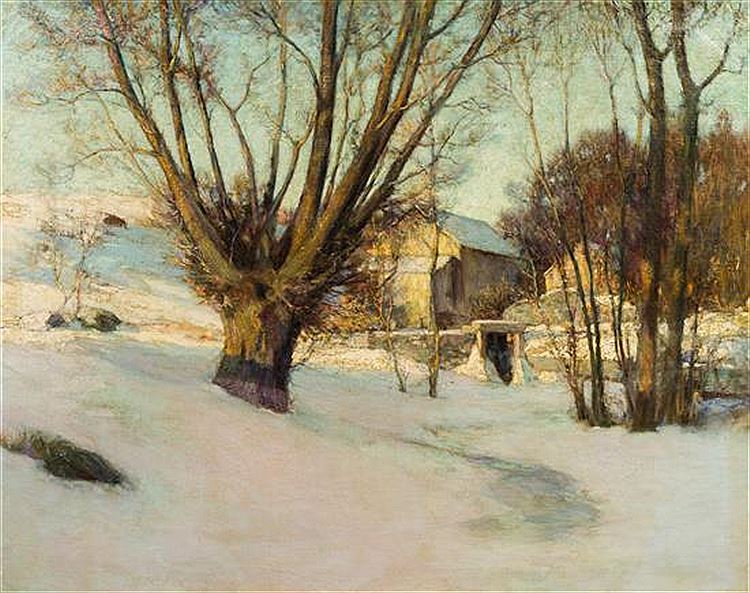 Windswept Snow, vintage artwork by Walter Nettleton, 12x8" (A4) Poster