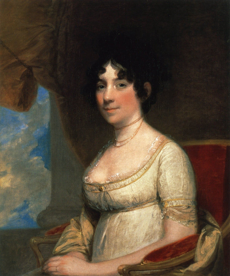 Dolley Payne Todd Madison, vintage artwork by Gilbert Stuart, 12x8" (A4) Poster