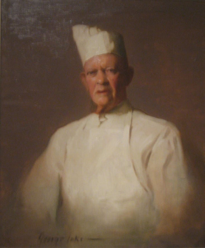 The Chef at Luchow's, vintage artwork by George Luks, 12x8