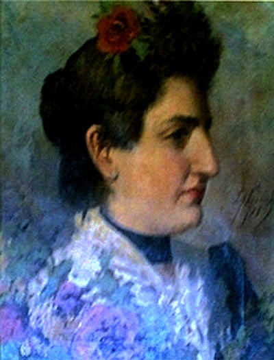 Retrato de Mujer by Gillermo Gomez Gil,A3(16x12")Poster