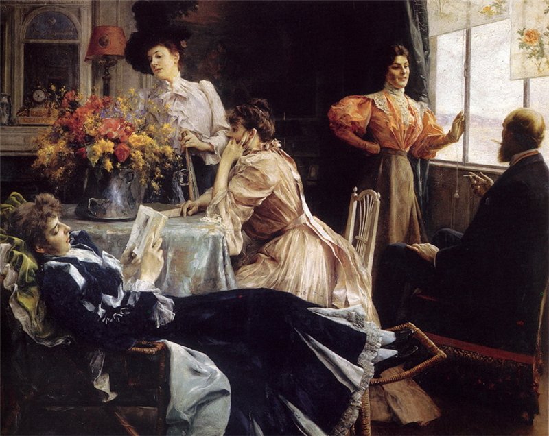 At Home by Julius LeBlanc Stewart,A3(16x12")Poster