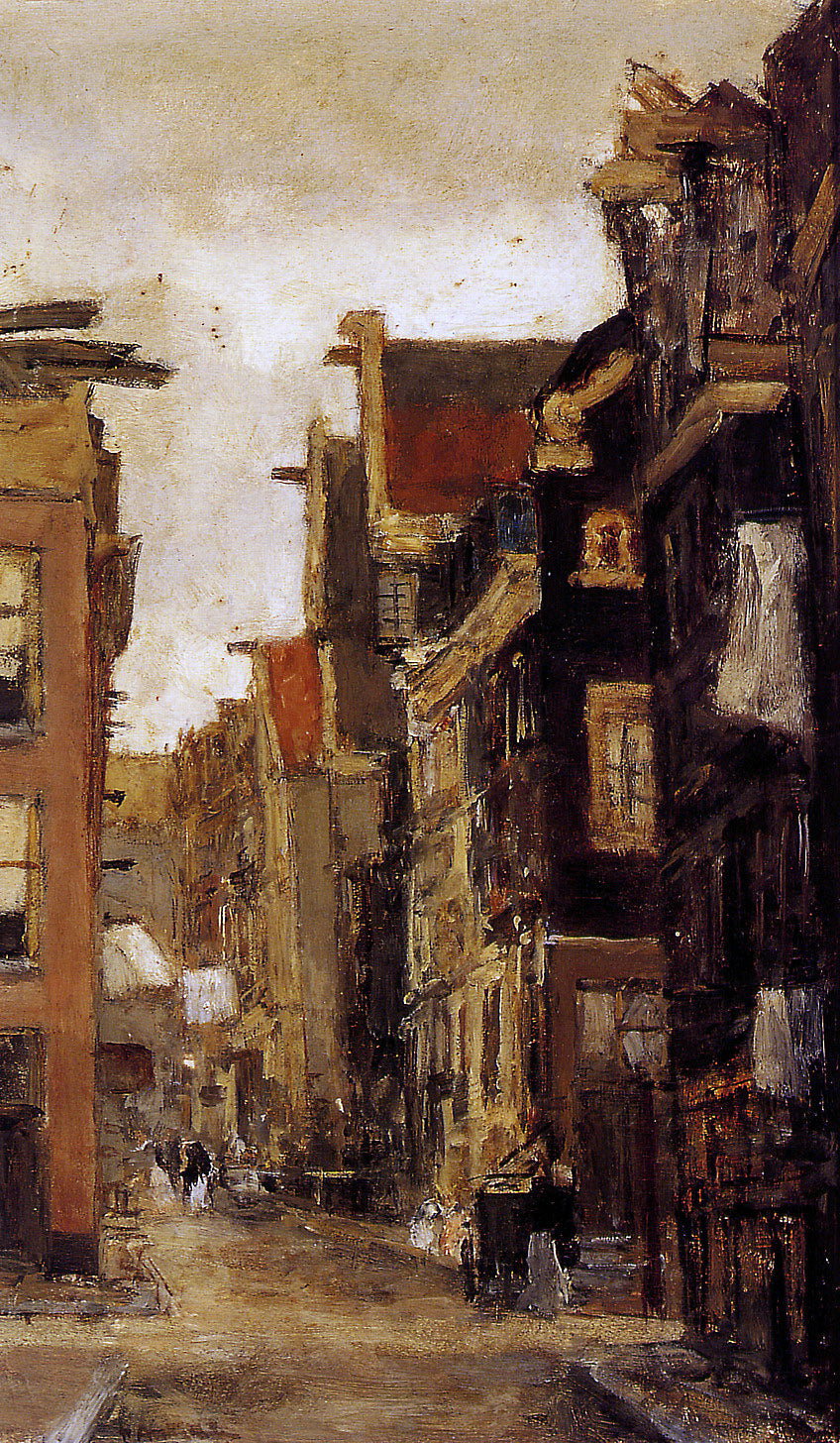 Spiegelstraat in Amsterdam, vintage artwork by Floris Arntzenius, 12x8" (A4) Poster