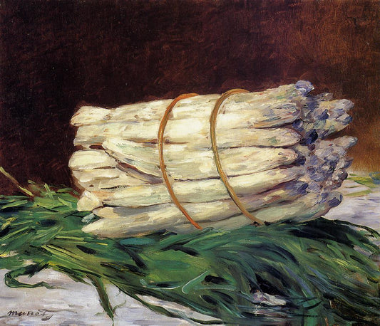 A Bunch of Asparagus, vintage artwork by Édouard Manet, 12x8" (A4) Poster