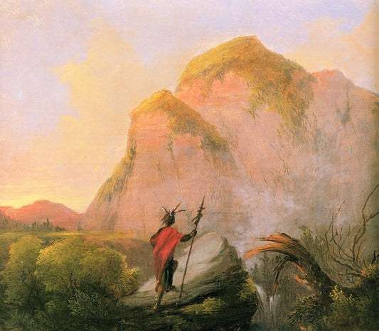 Indian Climber in the Adirondacks, vintage artwork by Jesse Talbot, A3 (16x12") Poster Print