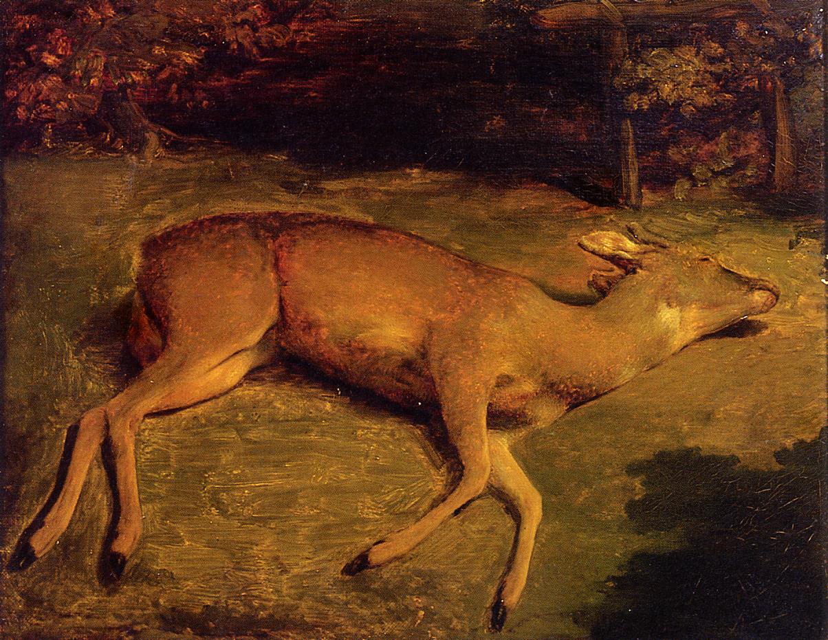 Dead Deer, vintage artwork by Gustave Courbet, A3 (16x12") Poster Print