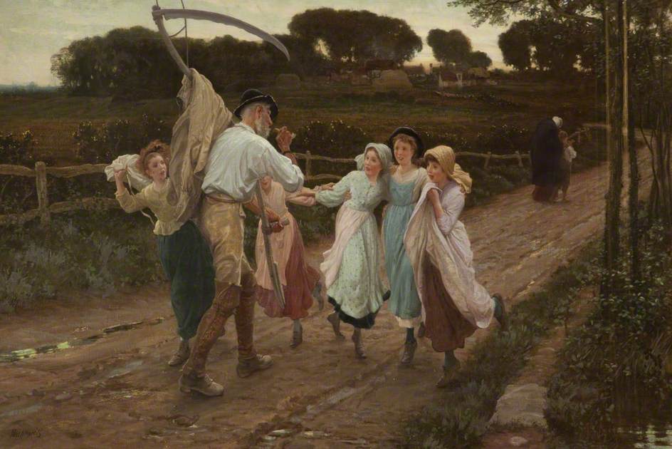 The Reaper and the Flowers, vintage artwork by Phillip Richard Morris, 12x8" (A4) Poster