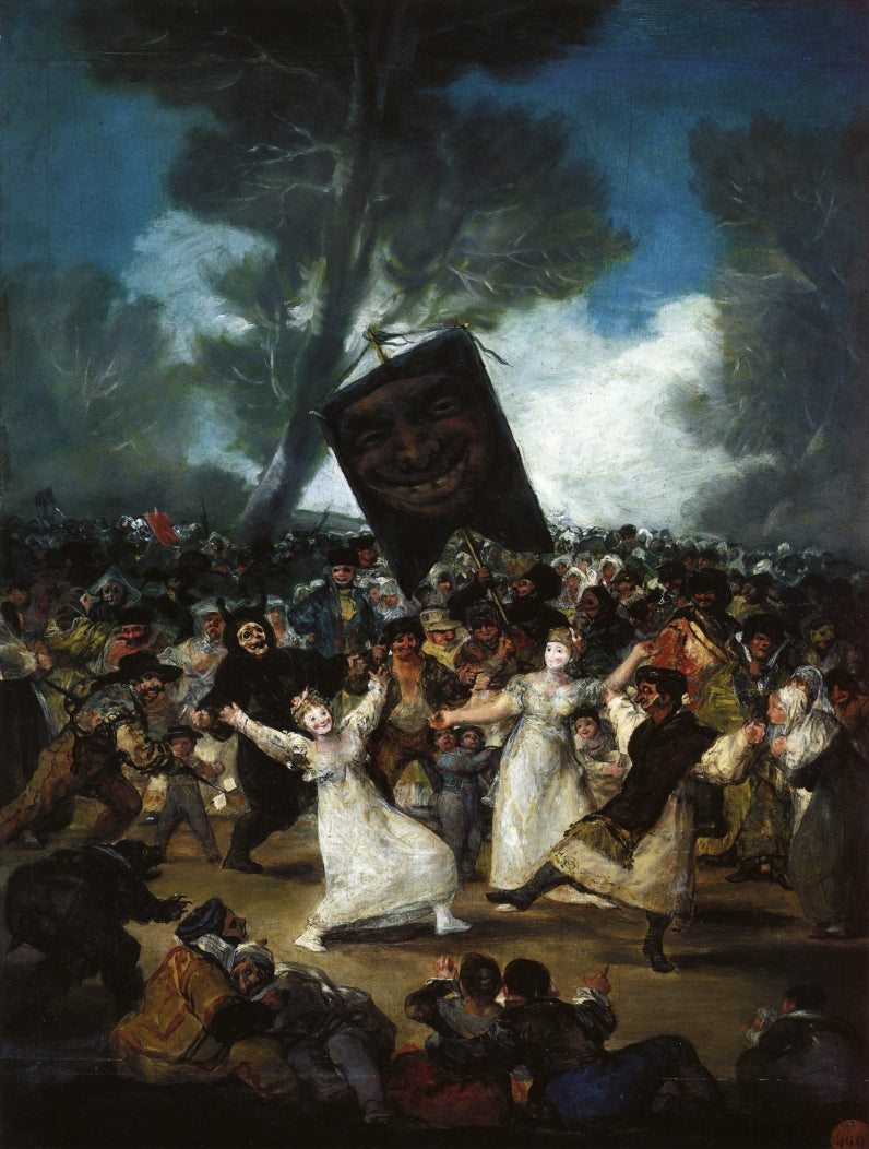 The Burial of the Sardine, vintage artwork by Francisco de Goya y Lucientes, 12x8" (A4) Poster