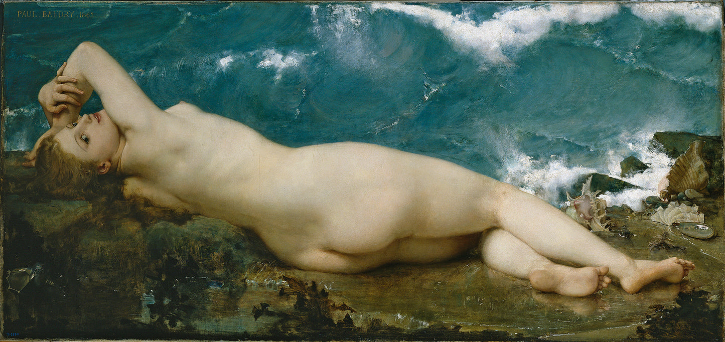 The Wave and the Pearl, vintage artwork by Paul Baudry, 12x8" (A4) Poster