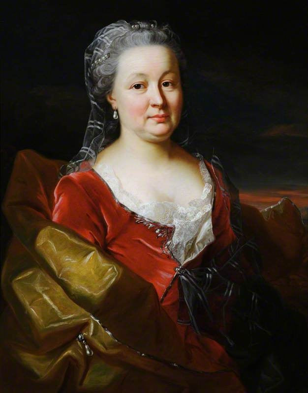 Portrait of Johanna Esther Dünz, vintage artwork by Emmanuel Jakob Handmann, 12x8" (A4) Poster