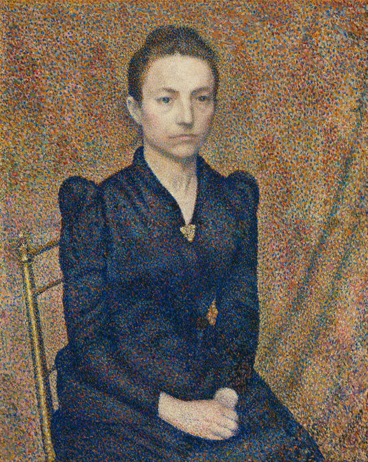 Portrait of the Artist's Sister, vintage artwork by Georges Lemmen, 12x8" (A4) Poster