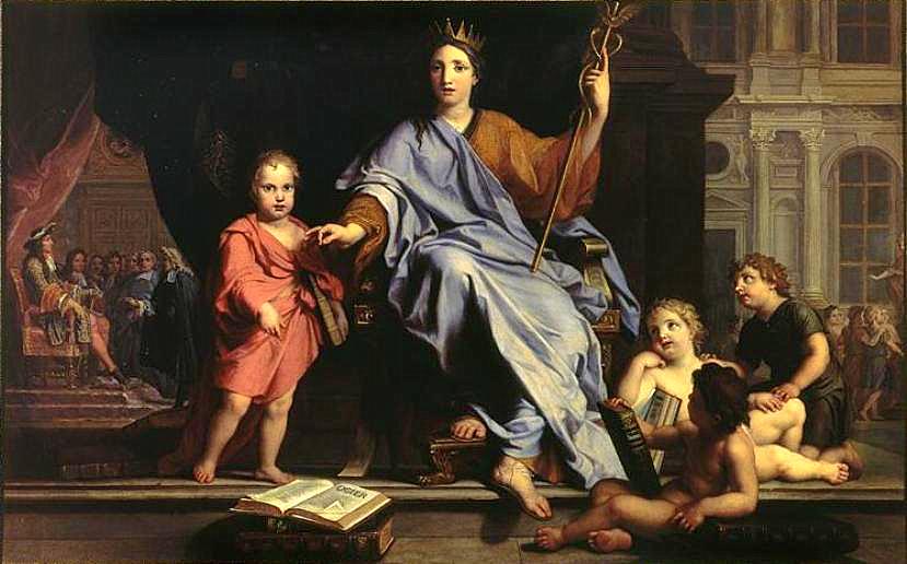 Eloquence, vintage artwork by Rene-Antoine Houasse, 12x8" (A4) Poster