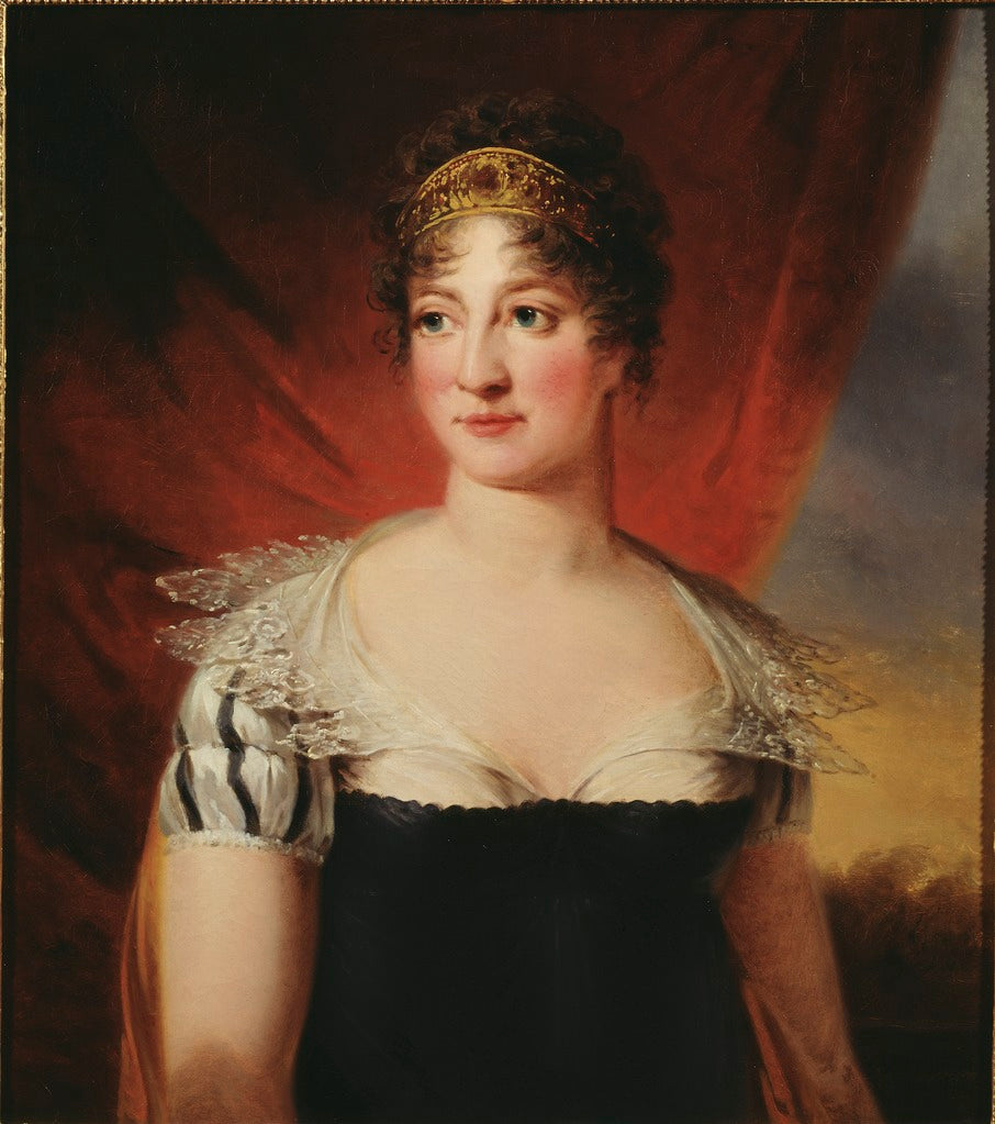 Queen Charlotte of Sweden and Norway, vintage artwork by Carl Fredrik von Breda, 12x8" (A4) Poster