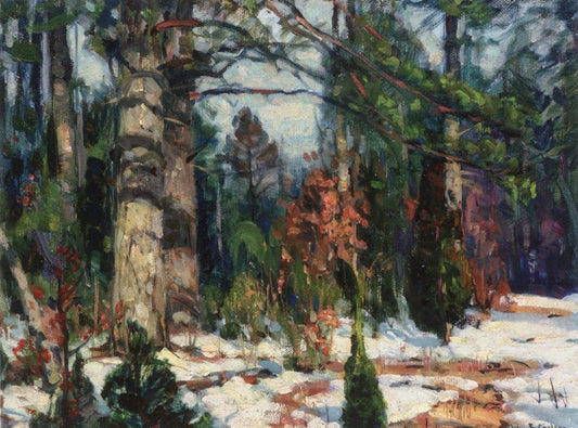 Forest Quiet, vintage artwork by John F. Carlson, 12x8" (A4) Poster