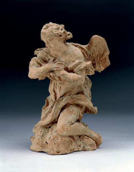 Kneeling Angel, vintage artwork by Gian Lorenzo Bernini, 12x8" (A4) Poster