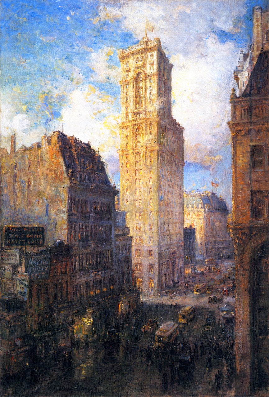 The Rialto, vintage artwork by Colin Campbell Cooper, 12x8" (A4) Poster