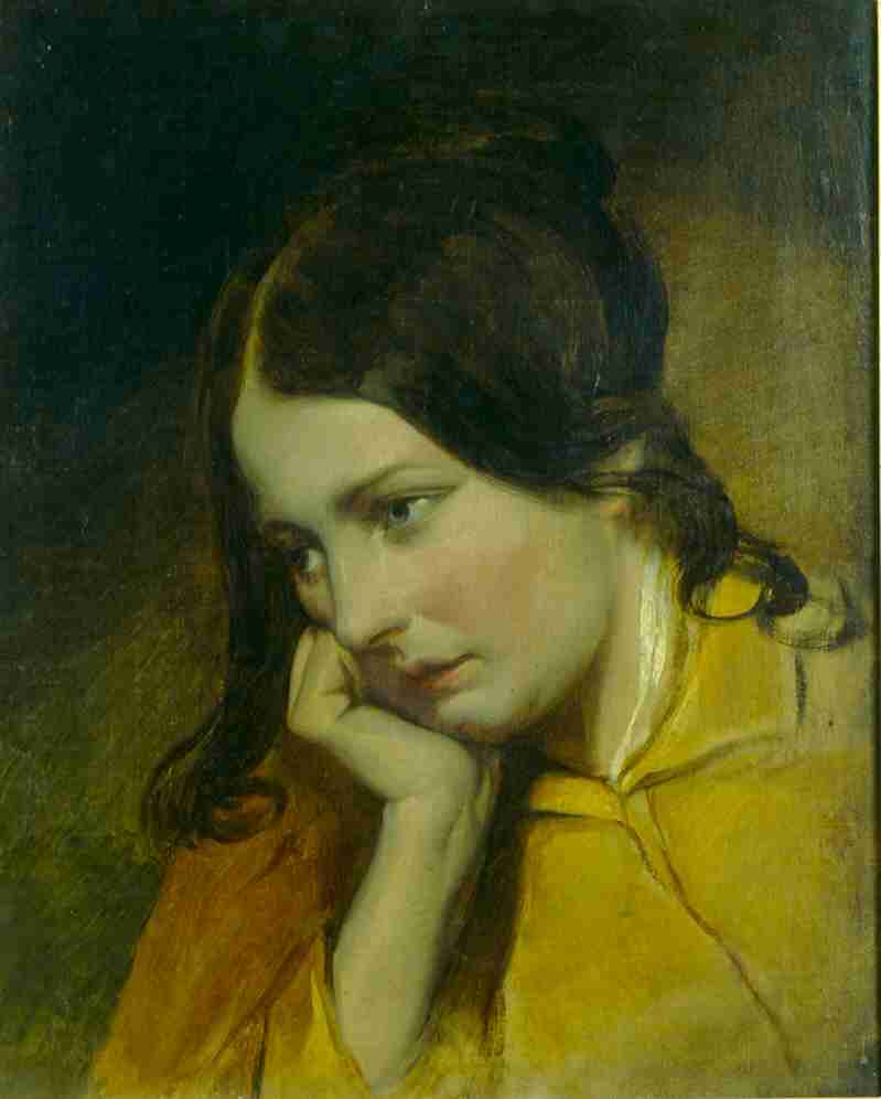 Pensive Girl, vintage artwork by Friedrich von Amerling, A3 (16x12") Poster Print