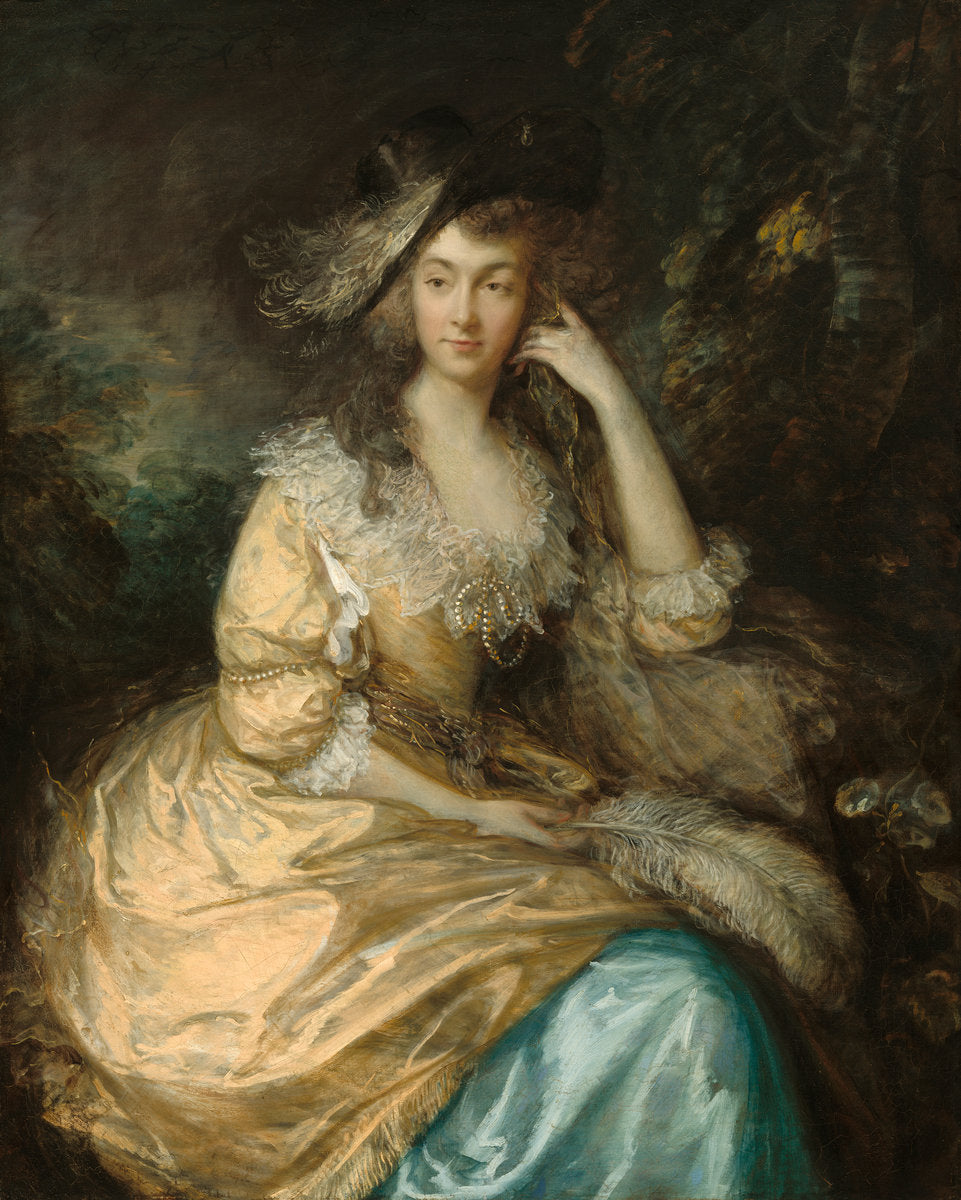 Frances Susanna, Lady de Dunstanville, vintage artwork by Thomas Gainsborough, 12x8" (A4) Poster