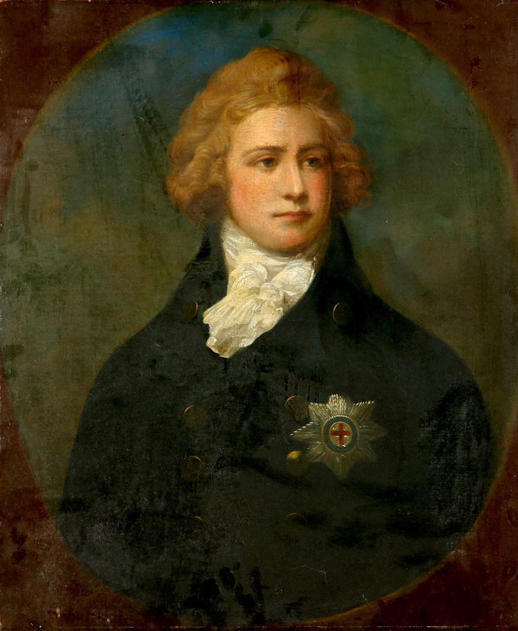 Portrait of George IV (1762-1830), vintage artwork by Workshop of John Russell, 12x8" (A4) Poster