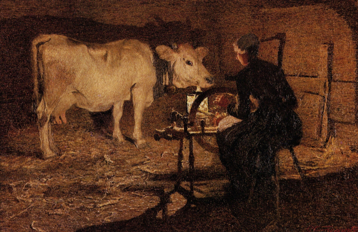 At the Swift by Giovanni Segantini,A3(16x12")Poster