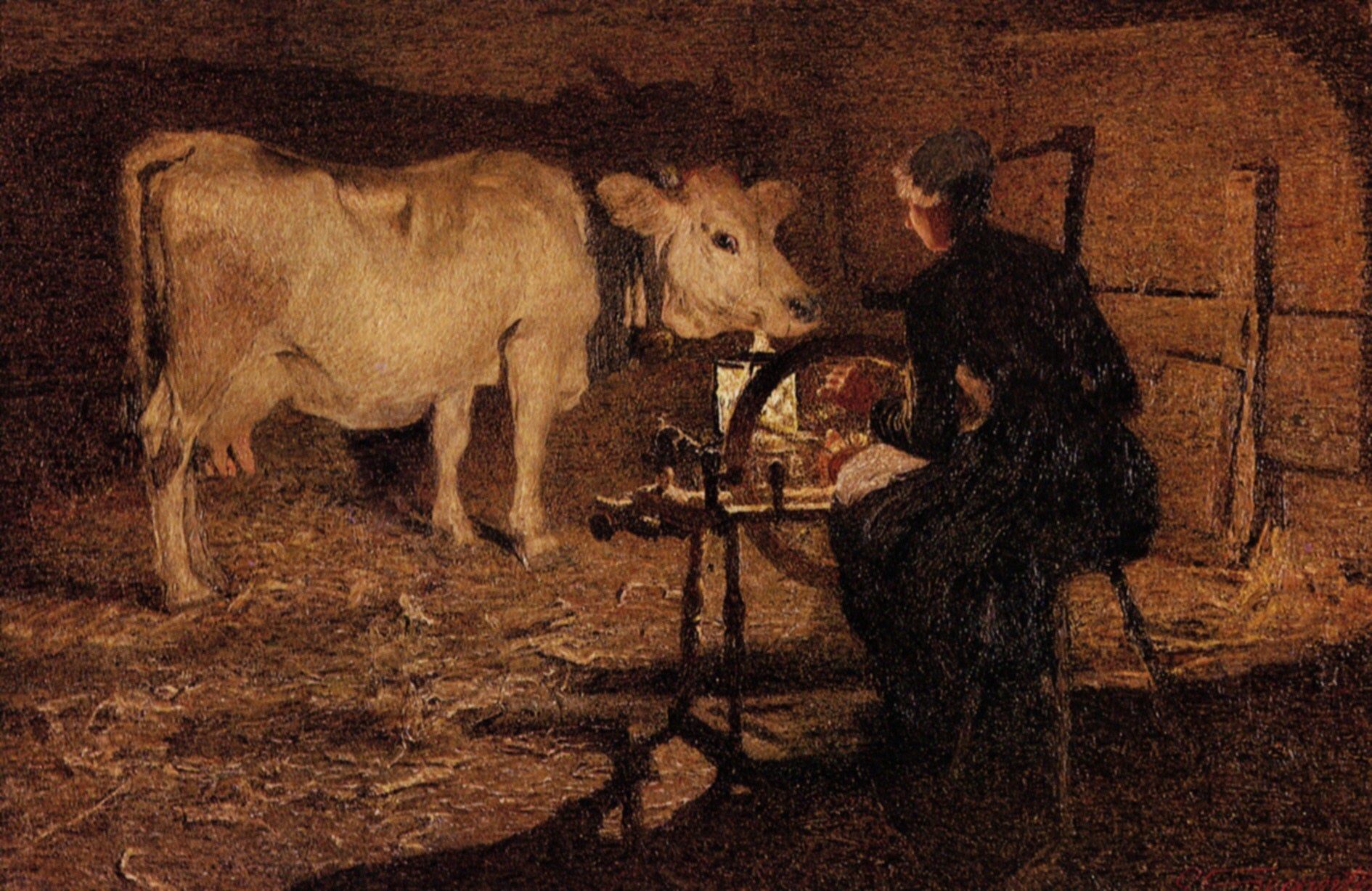 At the Swift by Giovanni Segantini,A3(16x12")Poster