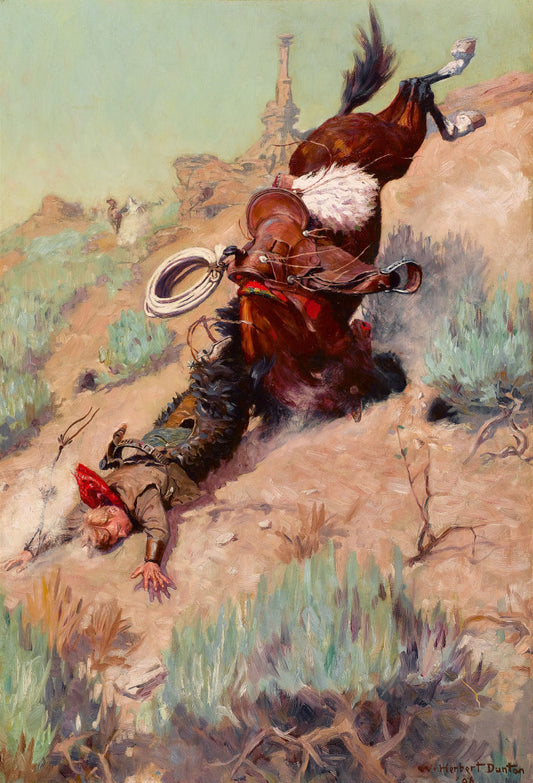 The Badger Hole (The Spill), vintage artwork by William Herbert Dunton, 12x8" (A4) Poster