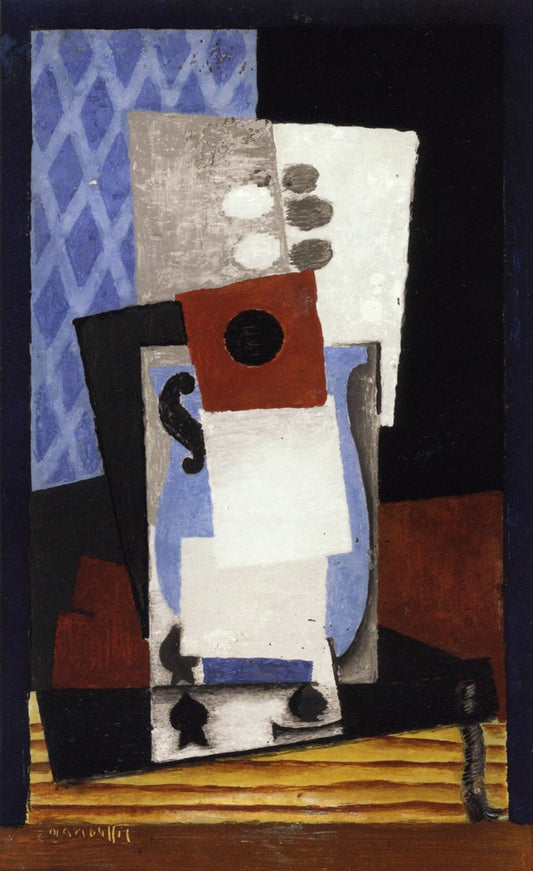 Jug and Card, vintage artwork by Louis Marcoussis, 12x8" (A4) Poster