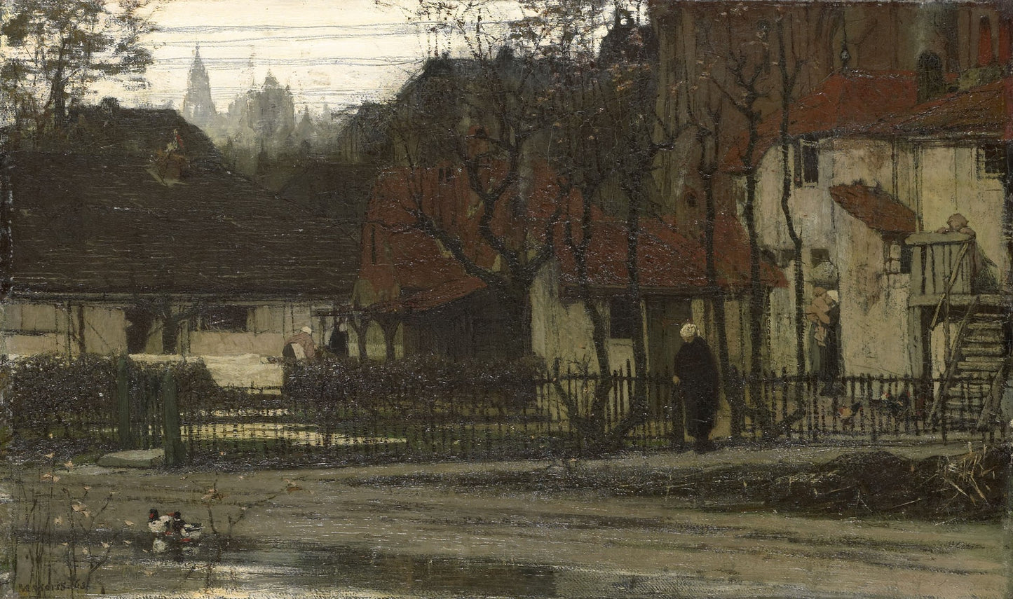 Citscape, vintage artwork by Matthijs Maris, 12x8" (A4) Poster
