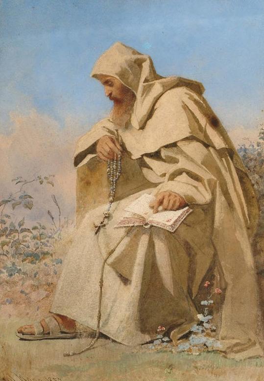The Rosary, vintage artwork by Carl Haag, A3 (16x12") Poster Print
