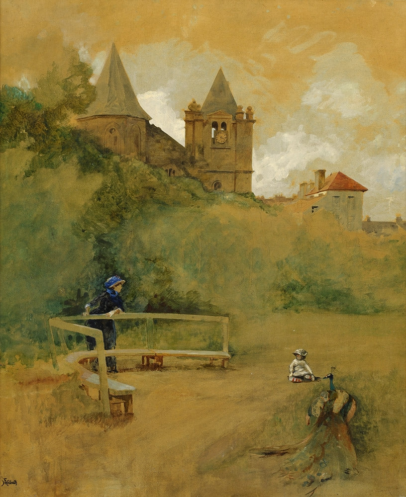 The Feathered Friend, vintage artwork by Ferdinand Heilbuth, 12x8" (A4) Poster