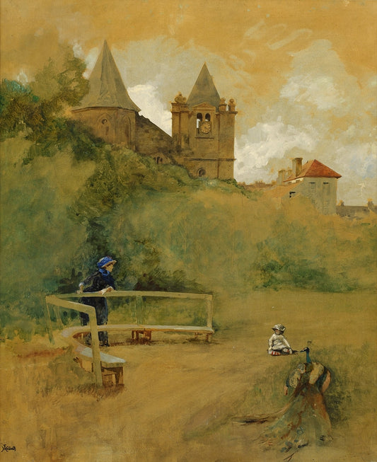 The Feathered Friend, vintage artwork by Ferdinand Heilbuth, 12x8" (A4) Poster