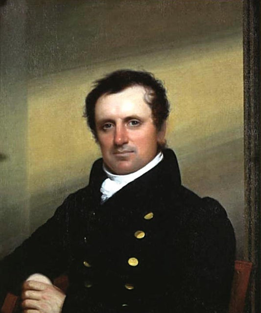 James Fenimore Cooper (1789-1851), vintage artwork by John Wesley Jarvis, 12x8" (A4) Poster