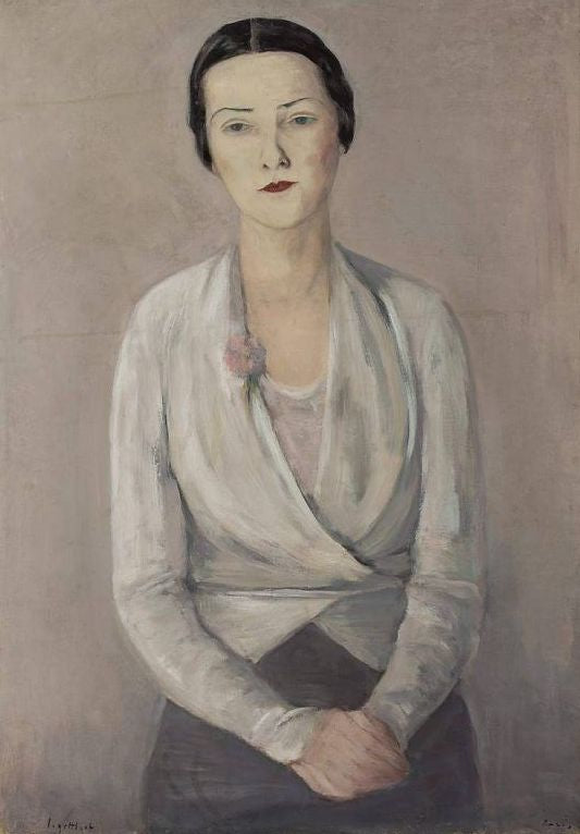 Portrait of Pani Błeszyński, vintage artwork by Leopold Gottlieb, 12x8" (A4) Poster