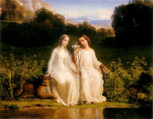 Poem of the Soul 11, Virginitas, vintage artwork by Louis Janmot, A3 (16x12") Poster Print