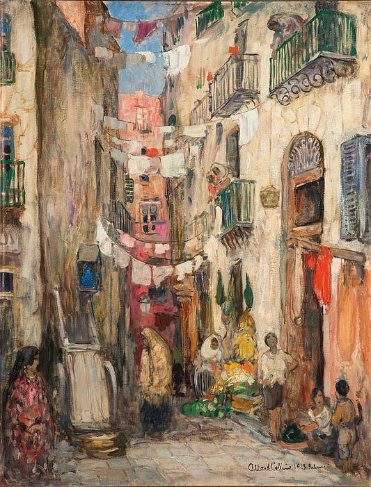 Alley of the Lively Palermo by Fernand Allard l'Olivier,16x12(A3) Poster