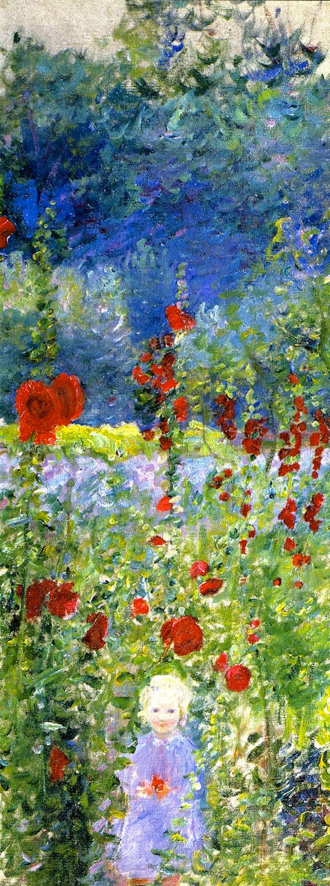 Child in a Gerden, Giverny, vintage artwork by Lilla Cabot Perry, 12x8" (A4) Poster