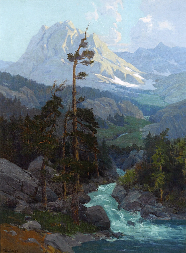 Sierra Runoff, vintage artwork by Elmer Wachtel, 12x8" (A4) Poster