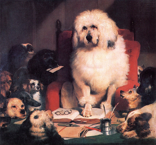 Laying Down the Law, vintage artwork by Sir Edwin Landseer, A3 (16x12") Poster Print