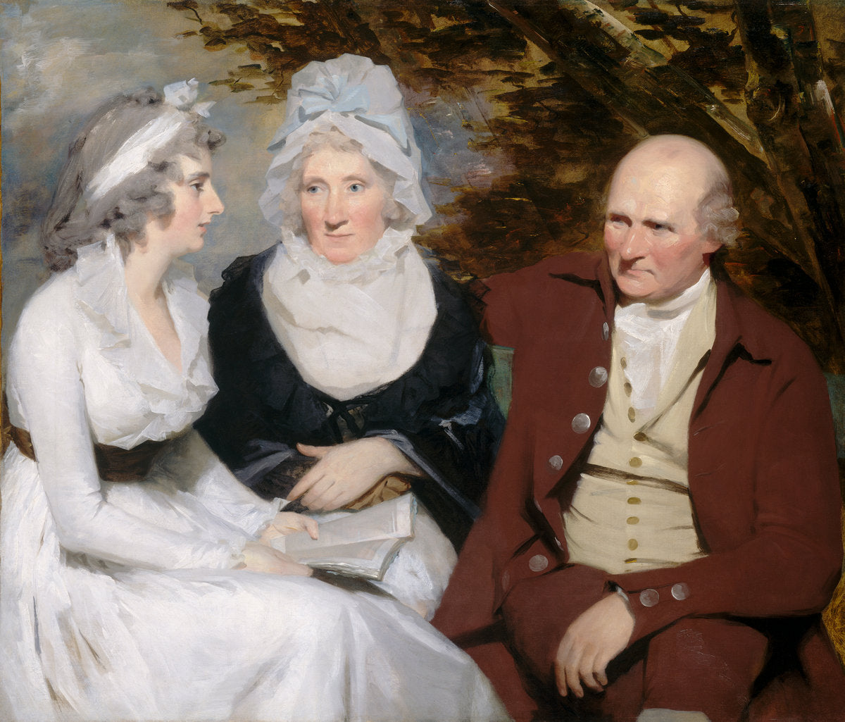 John and Betty Johnstone and Miss Wedderburn, vintage artwork by Sir Henry Raeburn, R.A., P.R.S.A., 12x8" (A4) Poster