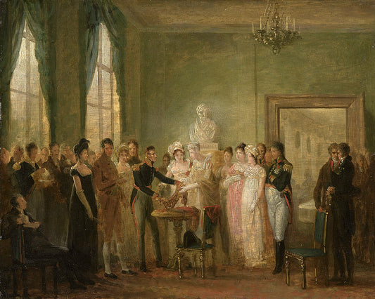 The Presentation, vintage artwork by Mattheus Ignatius van Bree, 12x8" (A4) Poster